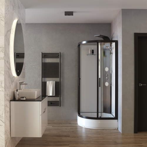 Душевая кабина Taliente TA-100CB 100х100 четверть круга без крыши ориентация универсальная - фото 3