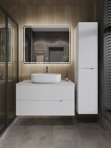 Тумба с раковиной Orange Line Li-100TuwMDF+B07-540W 101х46х69 - фото 5