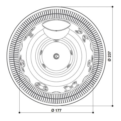 Минибассейн Jacuzzi Alimia PRO 944411852 240х240 круглый встраиваемый на 6-7 человек 28 форсунок, 16 аэро, подсветка - фото 3