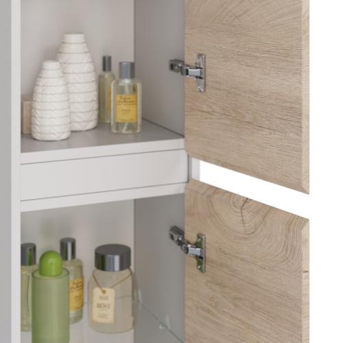 Шкаф-пенал LeMark Combi LM03C35P-dub 35х30х170 напольный/подвесной цвет дуб канти/белый - фото 3