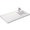 Раковина из искусственного камня Aquaton Лондри 1A72223KLH010 110х50 накладная цвет белый 1 отверстие под смеситель