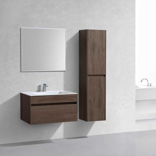 Тумба под раковину Vincea Chiara VMC-2C800RO 80х50 подвесная цвет коричневый - фото 3