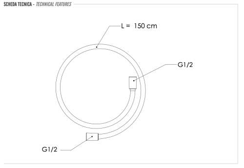 Шланг для душа Remer X Style Inox SS332CN150 нержавеющая сталь - фото 2