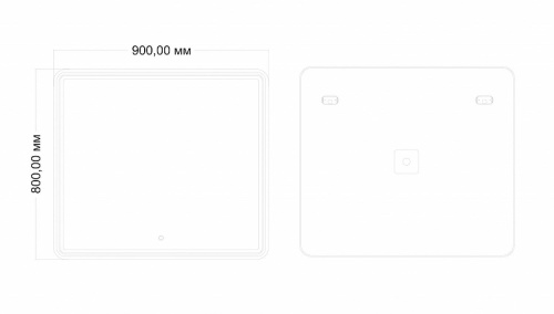 Зеркало в ванную Art&Max TITO AM-Tit-900-800-DS-F 90х80 - фото 2