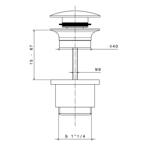 Донный клапан для раковины Newform X-Steel 316 24686.50.050 - фото 2