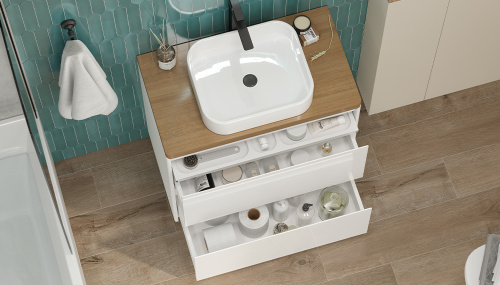 Столешница Velvex KLAUFS st.KLA.80 дуб французский 79х45х4 накладная цвет шатанэ - фото 2