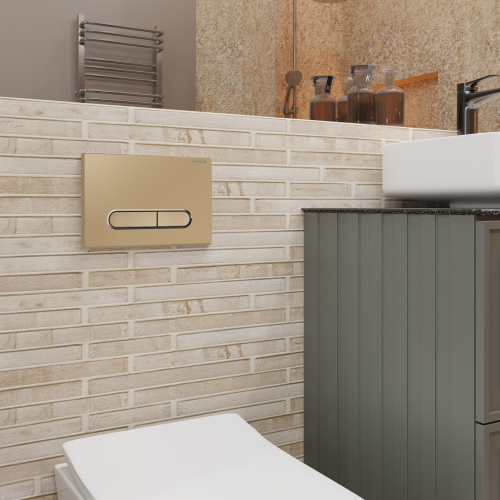 Клавиша смыва механическая CHARUS Magnus FP.340.51.01 цвет песок матовый - фото 3