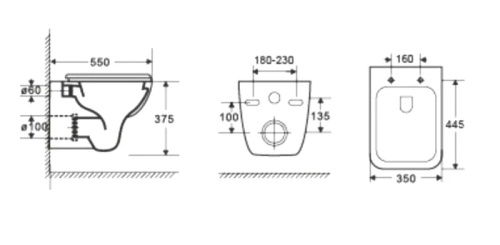 Унитаз подвесной WeltWasser 10000003810 белый глянцевый с сиденьем микролифт безободковый душевой смыв - фото 3