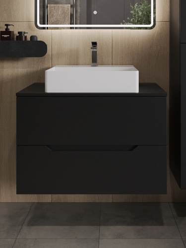 Тумба с раковиной Orange Line Li-80TubMDF+B04-500W 81х46х66 - фото 3