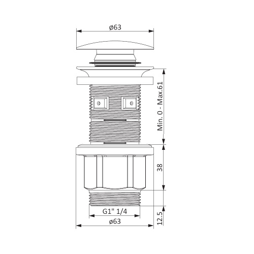 Донный клапан Damixa Option 210600200 - фото 5