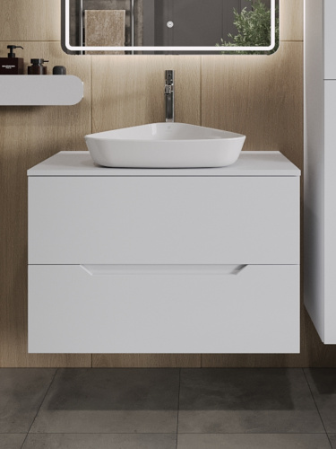 Тумба с раковиной Orange Line Li-80TuwMDF+B07-500W 81х46х66 - фото 3