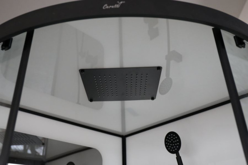 Душевая кабина Cerutti SPA VIVA101B 100х100 четверть круга с крышей ориентация универсальная - фото 2