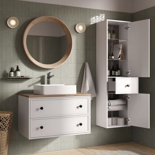 Шкаф-пенал IDDIS Torr TOR40W0i97 40х30х150 подвесной цвет белый - фото 5