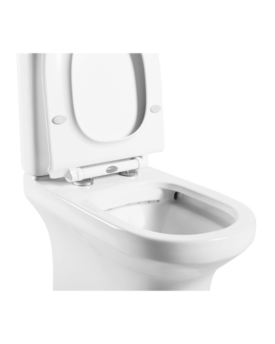 Унитаз напольный с бачком Agger AT04000 белый с сиденьем микролифт безободковый смыв торнадо - фото 5