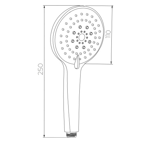 Душевая лейка WesnaArt LD033 круглая - фото 2