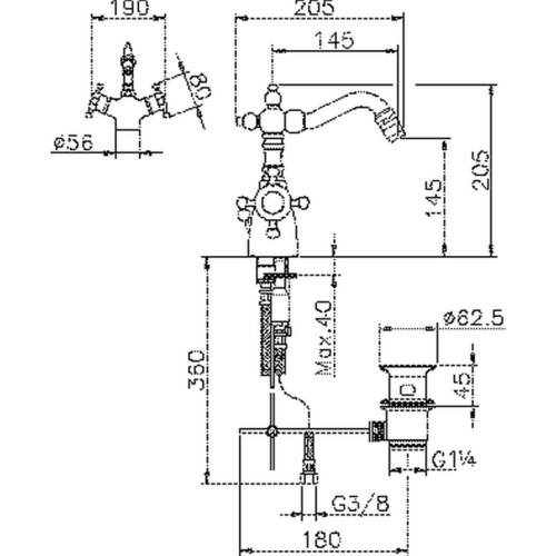 Смеситель Cisal Victorian VTT560102A на биде никель - фото 2