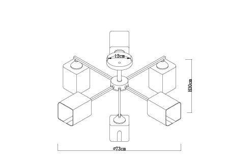 Люстра на штанге Arte Lamp Merci (Мерци) A4185PL-6BK