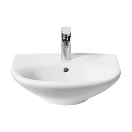 Раковина из сантехнического фарфора Jika Zeta 8103900001049 40х50 подвесная цвет белый 1 отверстие под смеситель - фото 2