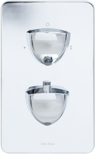 Смеситель для ванны с душем Allen Brau Infinity 5.21216-00 встраиваемый в стену хром с термостатом - фото 3