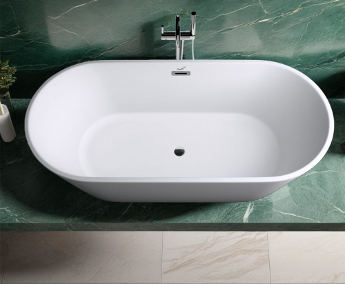 Ванна акриловая Cerutti SPA CT10511 170х75 отдельностоящая овальная с ножками - фото 2