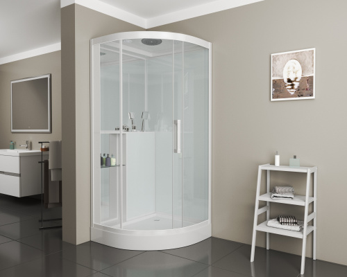 Душевая кабина Grossman GR160 100х100 четверть круга с крышей ориентация универсальная - фото 2