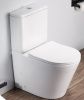 Унитаз напольный с бачком CeramaLux 2179XMW белый с сиденьем микролифт безободковый каскадный смыв