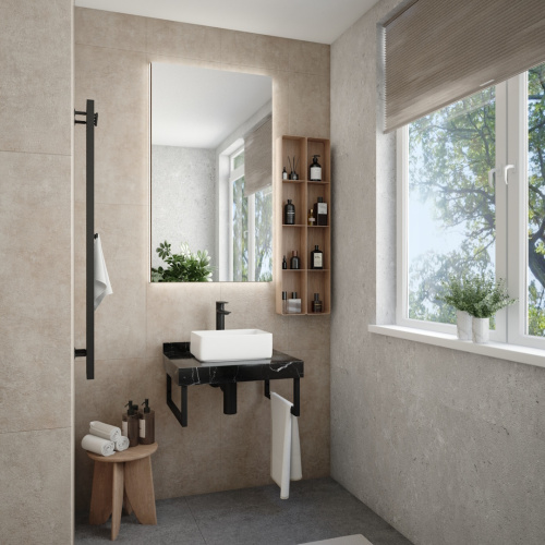 Столешница Teymi Helmi T150306 60х50 подвесная цвет черный - фото 5