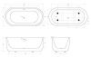 Ванна акриловая BelBagno BB709-1700-780 170х80 отдельностоящая овальная с ножками