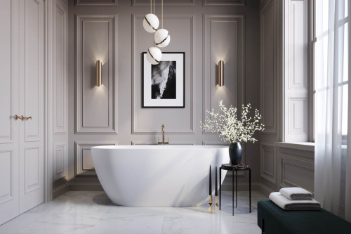 Ванна из искусственного камня Holbi VENUS 1.01.001.11.1 168х80 отдельностоящая овальная - фото 3