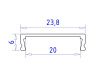 Алюминиевый накладной профиль Ambrella Light Alum Profile (Алум Профиле) GP1800BK
