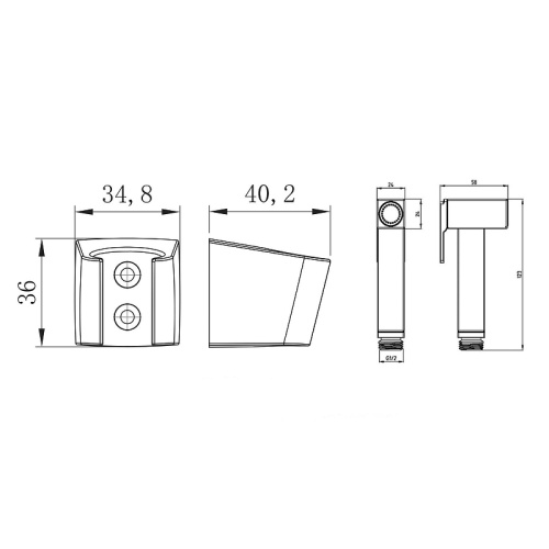 Лейка для гигиенического душа D-Lin D61044-A - фото 2
