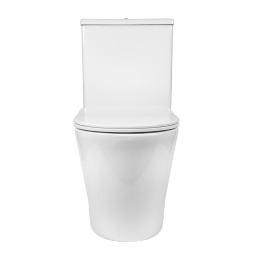 Унитаз напольный с бачком Bond Oval F03-00 белый с сиденьем безободковый душевой смыв - фото 5