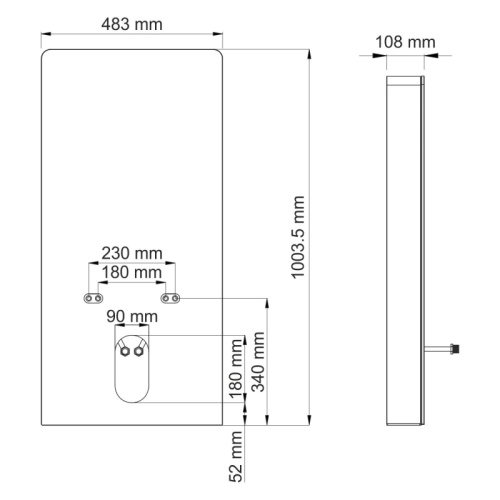 Пристенный модуль системы инсталляции для биде WasserKRAFT Naab 86 86BDT.050.WH - фото 4