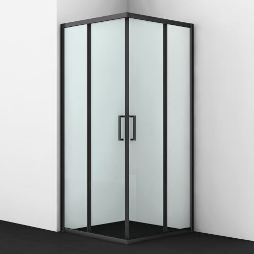 Душевой уголок Wasserkraft Dill 61S 61S03 90х90 стекло прозрачное профиль черный без поддона - фото 3