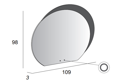 Зеркало в ванную Cezares 45010 109х98 - фото 5