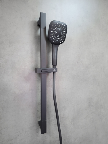 Душевой гарнитур AltroBagno Beni aggiuntivi AltroBagnoSS030301NeOp настенный черный матовый - фото 3