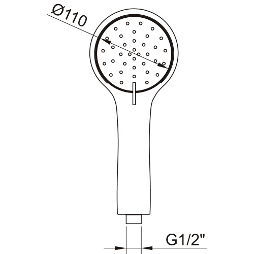 Душевая лейка Clever UP!URBAN 61044 круглая - фото 5