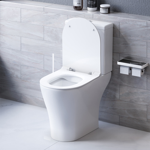 Унитаз напольный с бачком Damixa Sirius DX86C8600SC белый с сиденьем микролифт безободковый каскадный смыв - фото 4