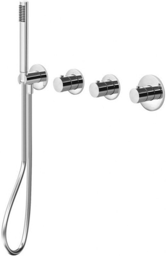 Смеситель для ванны с душем Paffoni Modular Box MDE000CR настенный хром с термостатом