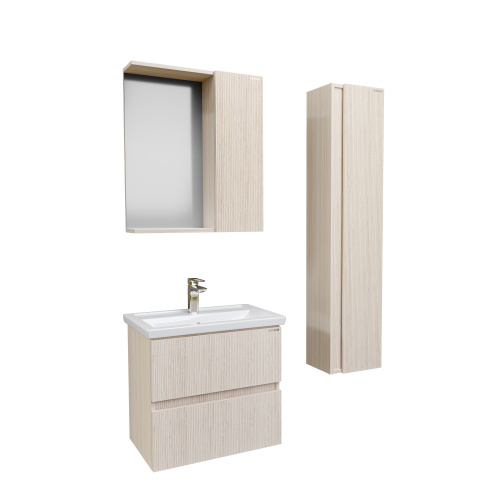 Шкаф-пенал Grossman Юнит 208015 30х25х135 подвесной цвет кадена лайт - фото 2