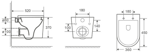 Унитаз подвесной WeltWasser 10000008265 белый глянцевый с сиденьем микролифт безободковый душевой смыв - фото 2