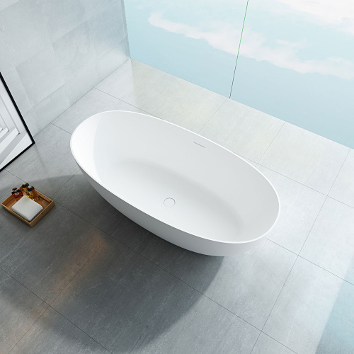 Ванна из искусственного камня Vincea Solid Surface VBT-6S01MW 170х75 отдельностоящая овальная - фото 3