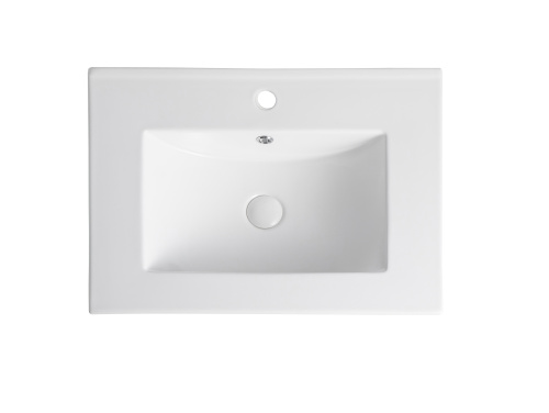 Раковина из сантехнического фарфора Orange B03-610w 62х47 встраиваемая цвет белый глянцевый - фото 3