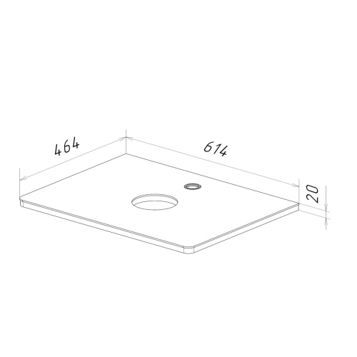 Столешница LeMark Olivia LM08OL65S 61х46 накладная - фото 3