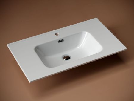 Раковина из сантехнического фарфора Ceramica Nova ELEMENT CN7005 80х50 накладная цвет белый