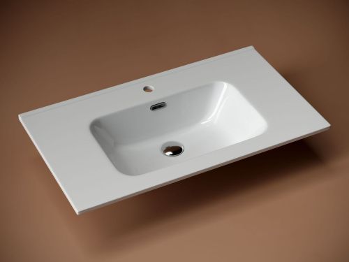 Раковина из сантехнического фарфора Ceramica Nova ELEMENT CN7005 80х50 накладная цвет белый - фото 3
