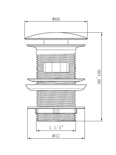Донный клапан Cezares CZR CZR-SAT-GM - фото 2