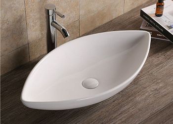 Раковина из сантехнического фарфора Cerutti SPA CR7093A 70х40 накладная цвет белый без отверстий под смеситель