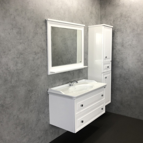 Шкаф-пенал Comforty Феррара 00004148010CF 41х34х162 подвесной цвет белый - фото 3