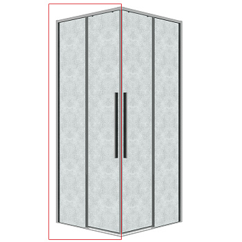 Душевая дверь Grossman Galaxy 1/2.K33.01.90.10.02 90х195 стекло текстурное профиль хром глянцевый
